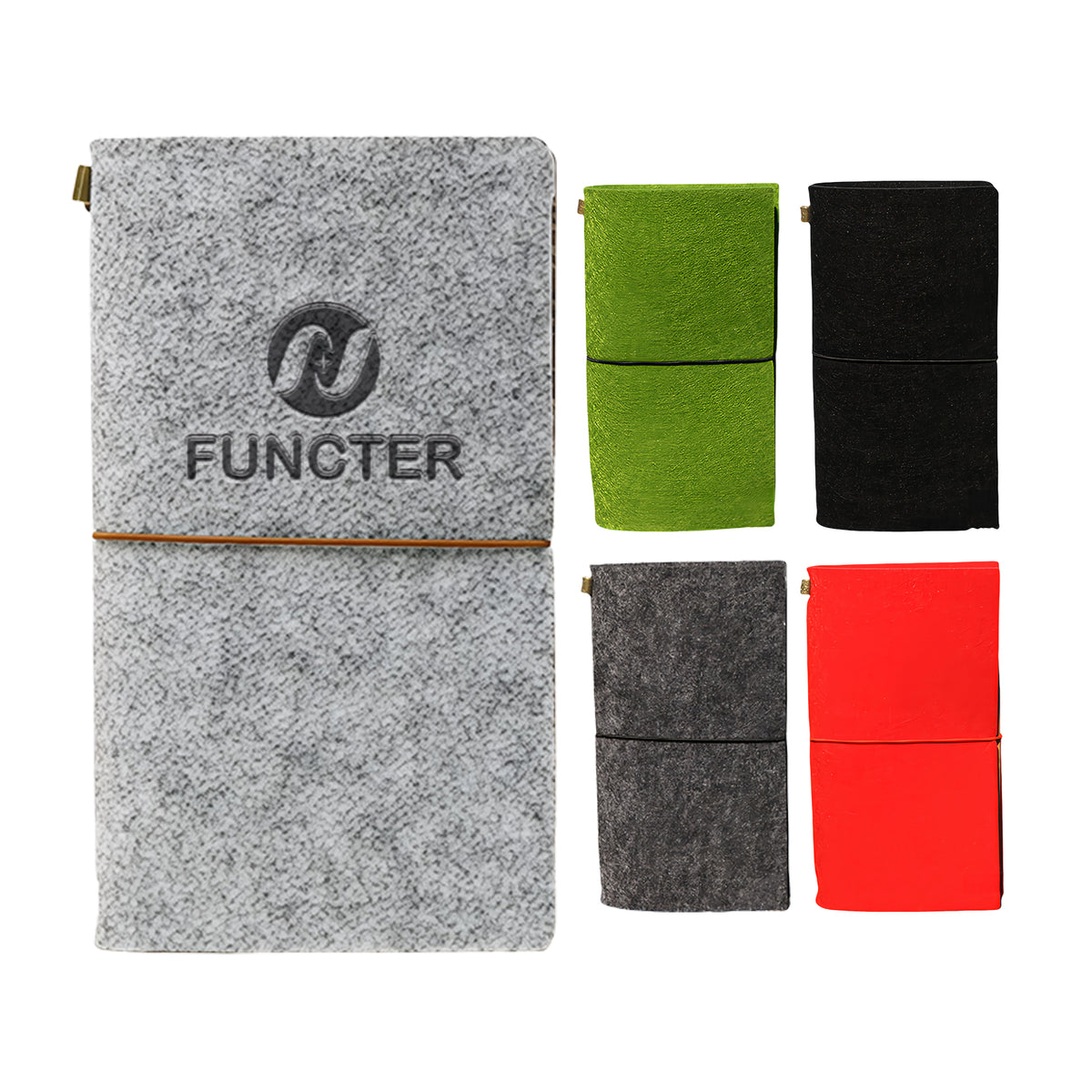 Felt Passport Holder Notebook 90 Sheets 6.9*4.3"