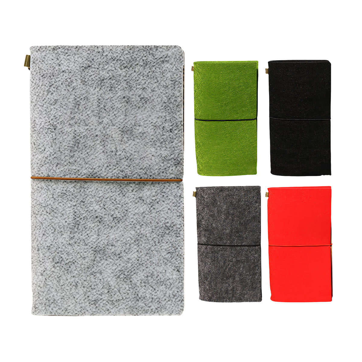 Felt Passport Holder Notebook 30 Sheets 5.3*3.9" Screen Printing