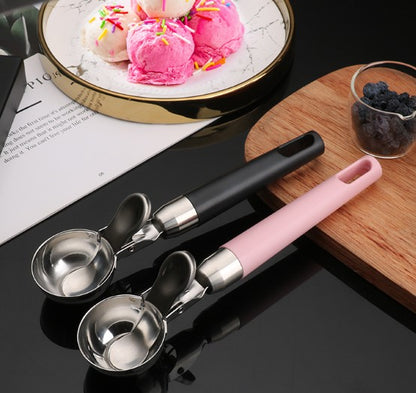 304 Stainless Steel Ice Cream Scoop with Trigger Release Heavy Duty Ice Ball Maker