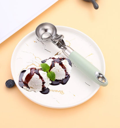 304 Stainless Steel Ice Cream Scoop with Trigger Release Heavy Duty Ice Ball Maker