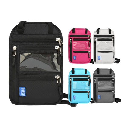 Multi-Pocket Compartment Anti-Theft ID Card Shoulder Bag