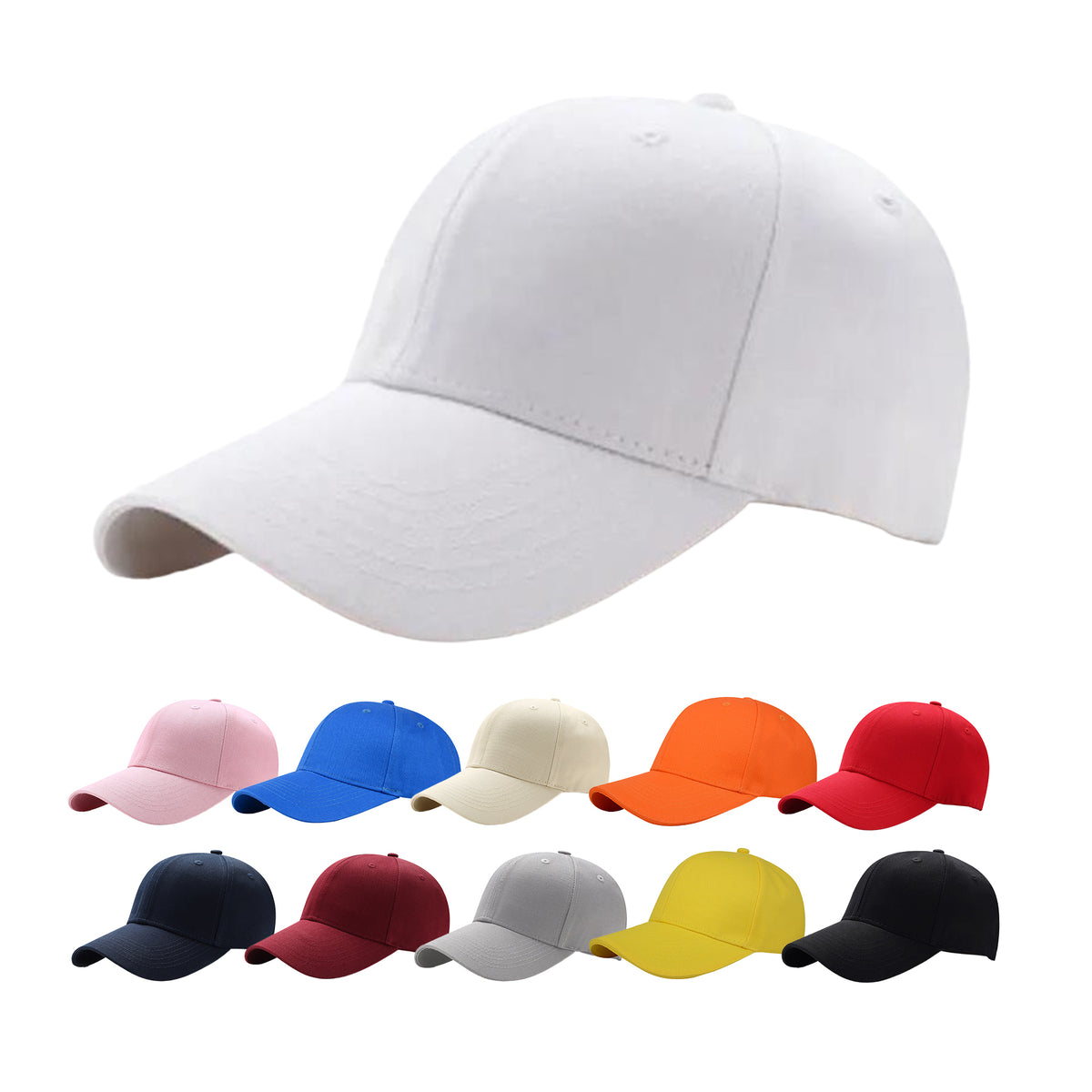 Retro 6-Panel Washed Cotton Baseball Cap