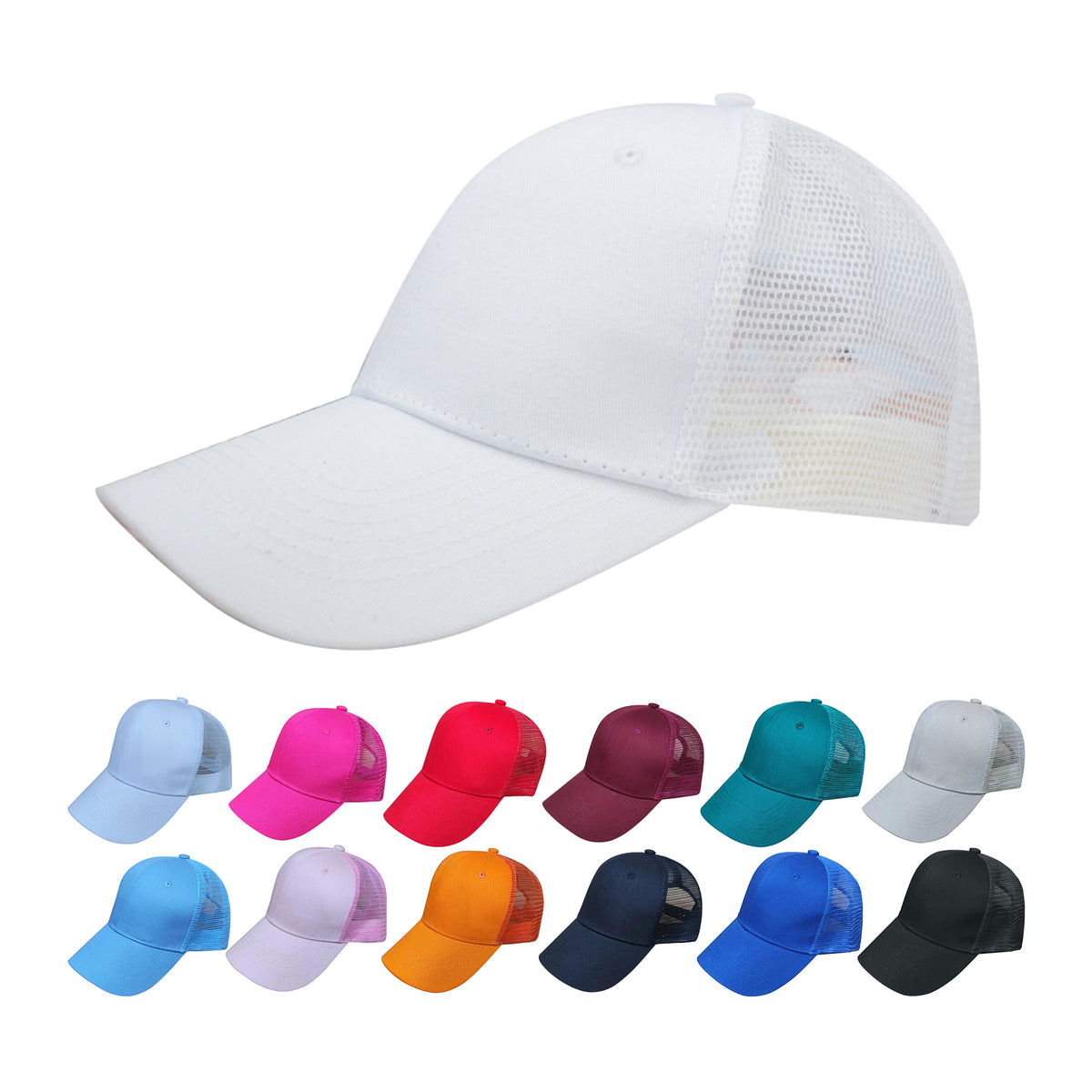 Color-Blocked Mesh Breathable Baseball Cap