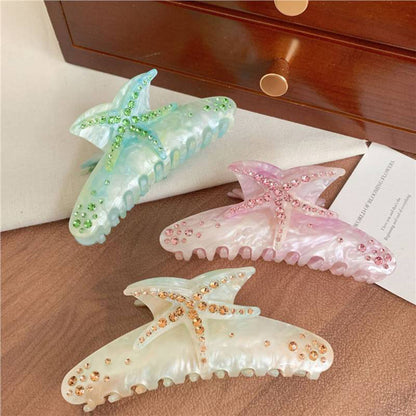 Acetic Acid Starfish Shell Hair Claw Clips
