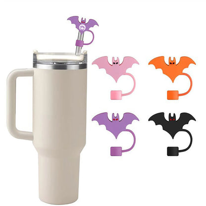 Bat Shape Silicone Straw Covers Cap