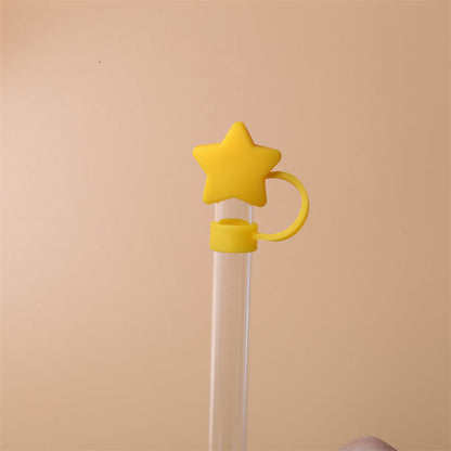 Star Shape Silicone Straw Covers Cap