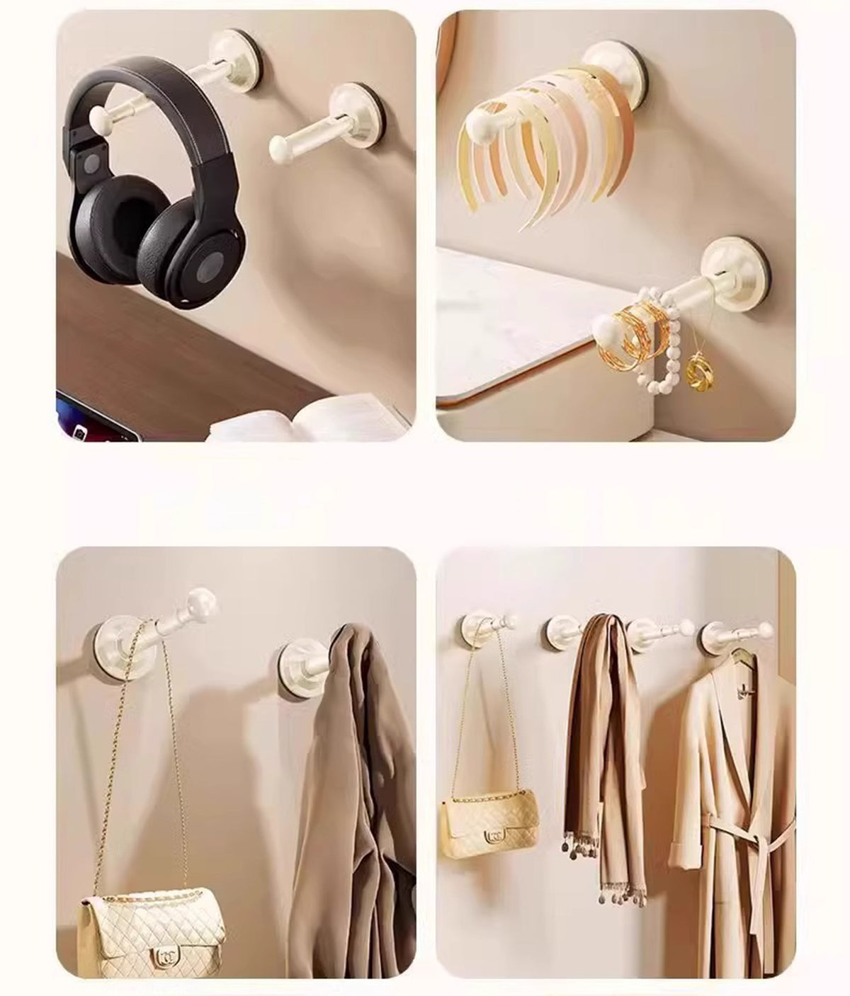 Suction Cup Hanger Organizer Hanger Storage Rack
