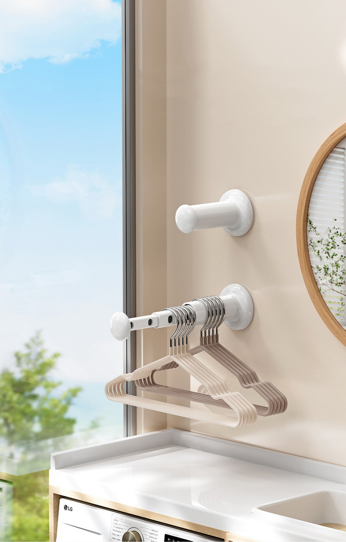 Adhesive Version Hanger Organizer Hanger Storage Rack