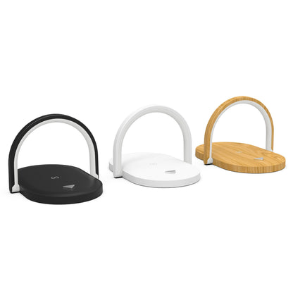 3 in 1 Desk Lamp 15W Wireless Charger W/Adjustable Phone Stand Fast Charging Pad (NO AC Adapter)