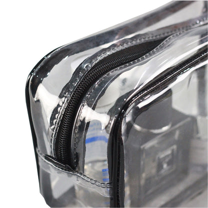 PVC Zippered Toiletry Makeup Bag Handle Bag