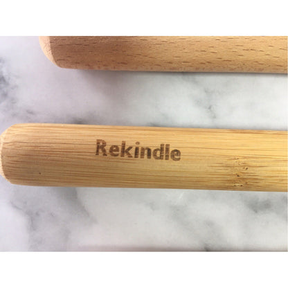 Clear Glass Straw W/Custom Bamboo Tube And Brush